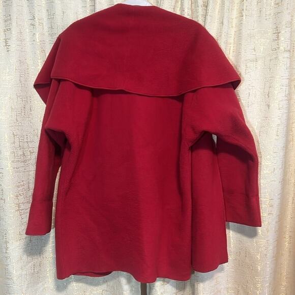 Rusch-Akuffo Unique Designs Open Front Draping Pink Sweater‎ Women's Size Medium - Picture 2 of 8